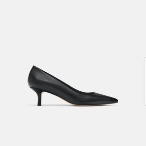 Zara Leather Heeled Pumps  6  - Final Sale